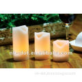 wax wavy led candle, pillar wax led candle